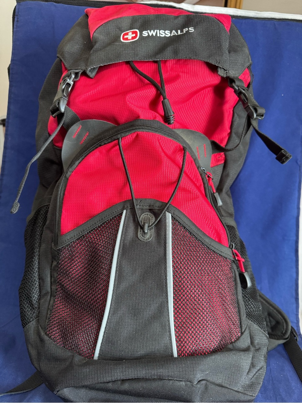 Swiss Alps Backpack Large size Rucksack Red & Black Padded Shoulders Comfortable